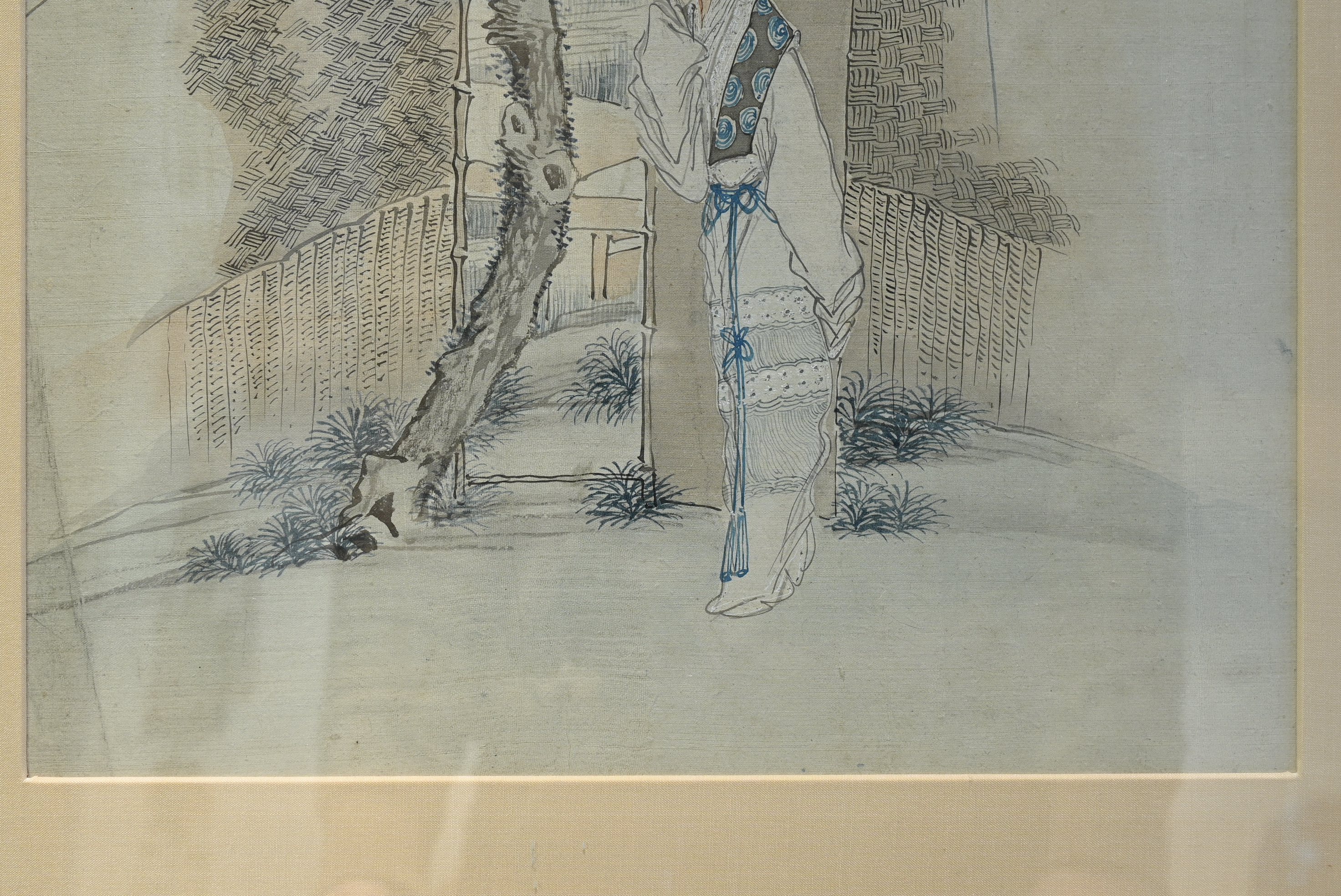 QIAN HUI'AN (1833-1911), QING DYNASTY. Chinese watercolour painting on silk depicting a lady in a - Image 8 of 14