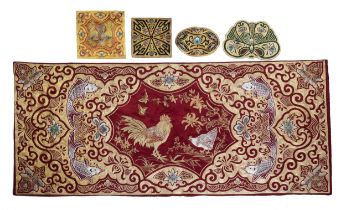 A COLLECTION OF CHINESE EMBROIDERED SILK AND GOLD THREAD PANELS AND FRAGMENTS, 20TH CENTURY.