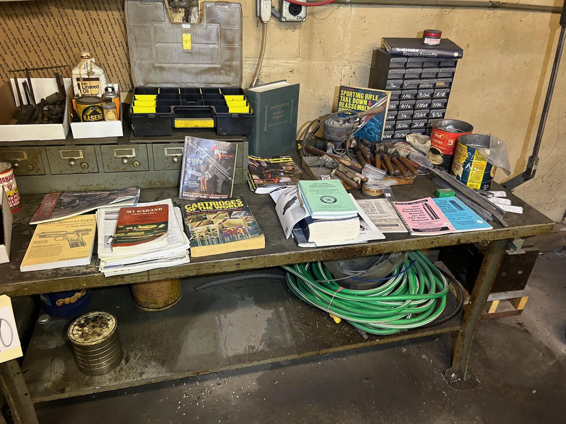 Table and Contents of Gunsmithing Tools, Lead Billets, Gun Smith Journals and Manuals - Image 2 of 8