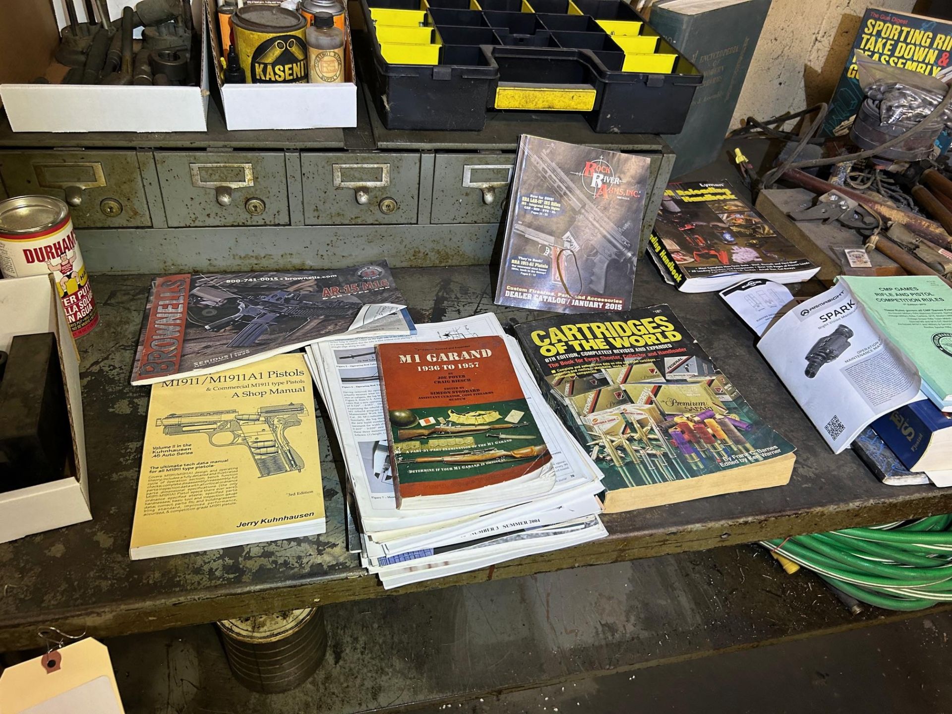 Table and Contents of Gunsmithing Tools, Lead Billets, Gun Smith Journals and Manuals - Image 5 of 8