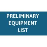 Preliminary Equipment List