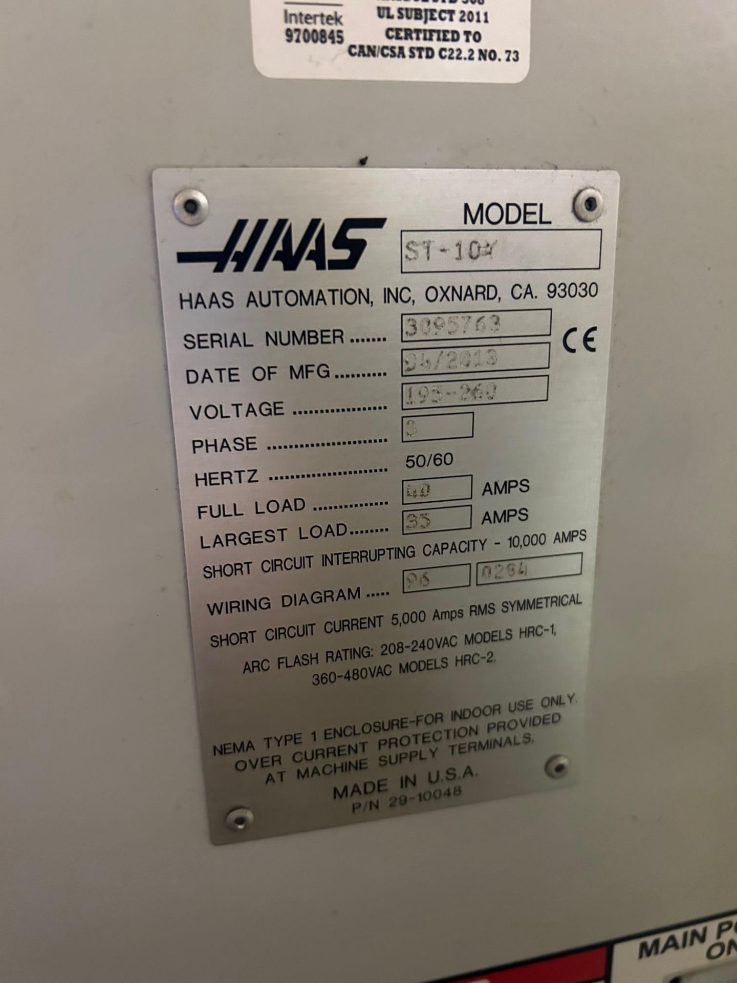 Haas ST-10Y CNC Lathe, (2013) SN: 3095763, Live Tooling, Hennig Chip Conveyor, Model: 30-5494B, incl - Image 29 of 32