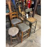 Lot of Work Bench Stools and Chairs