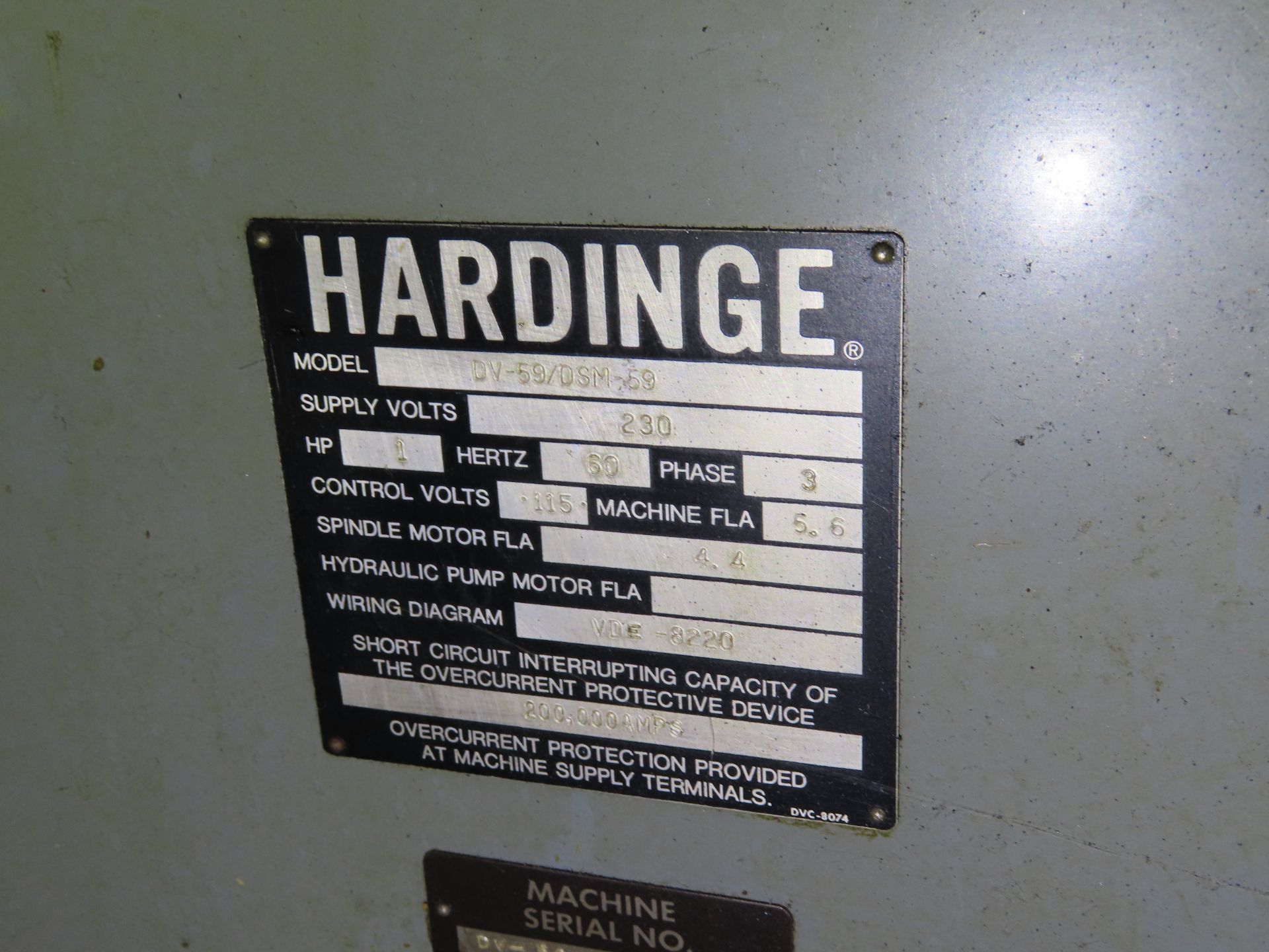 Hardinge Super Precision Lathe, Model DV-59/DSM-59 - Image 3 of 4