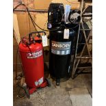 3.7 HP Sanborn Vertical Air Compressor with Husky Receiver Tank