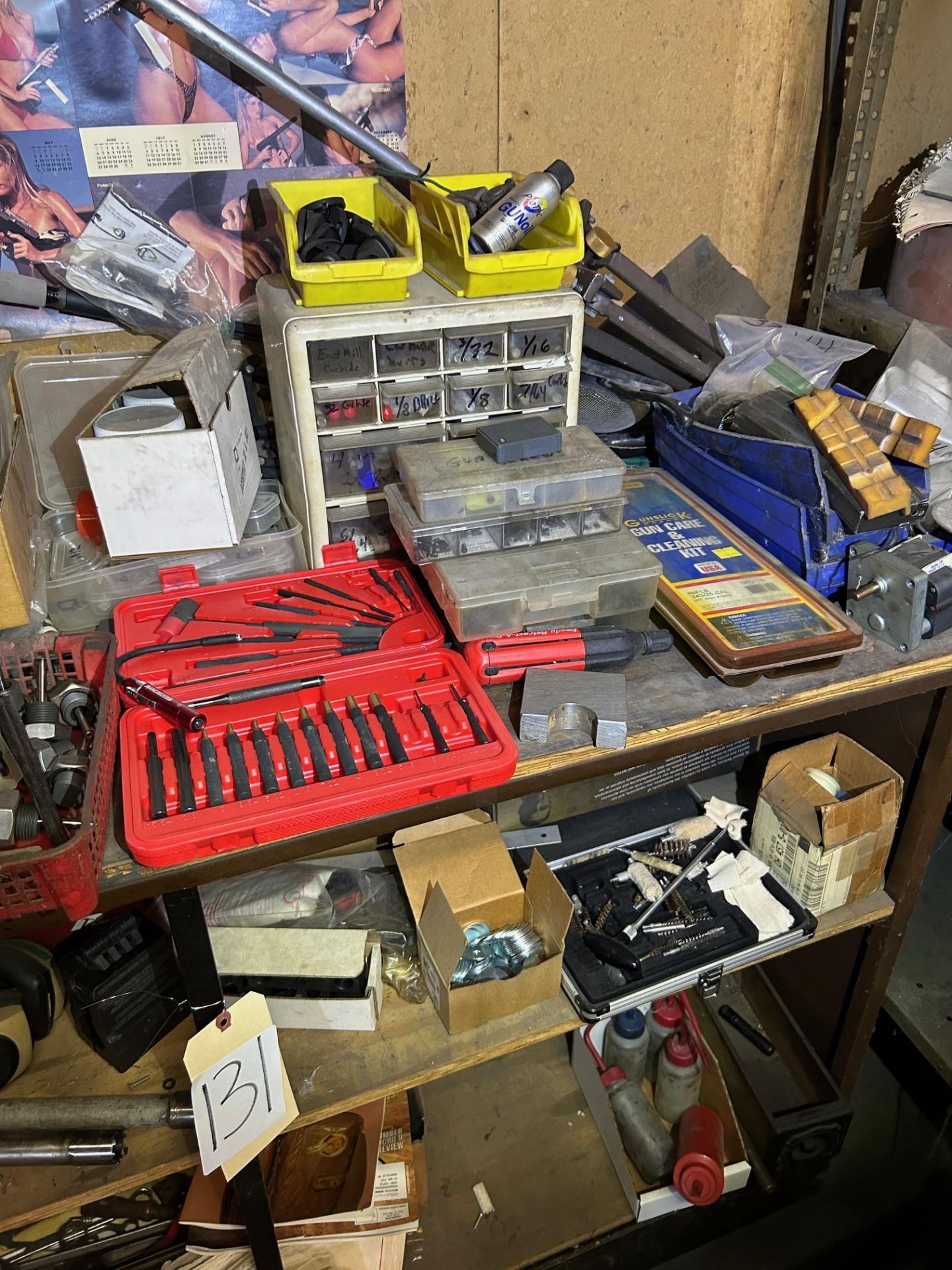 Misc. Gun Smith Tools, Includes All Content of Cabinet 4-Wheel Cart & Shelf Contents - Image 5 of 8