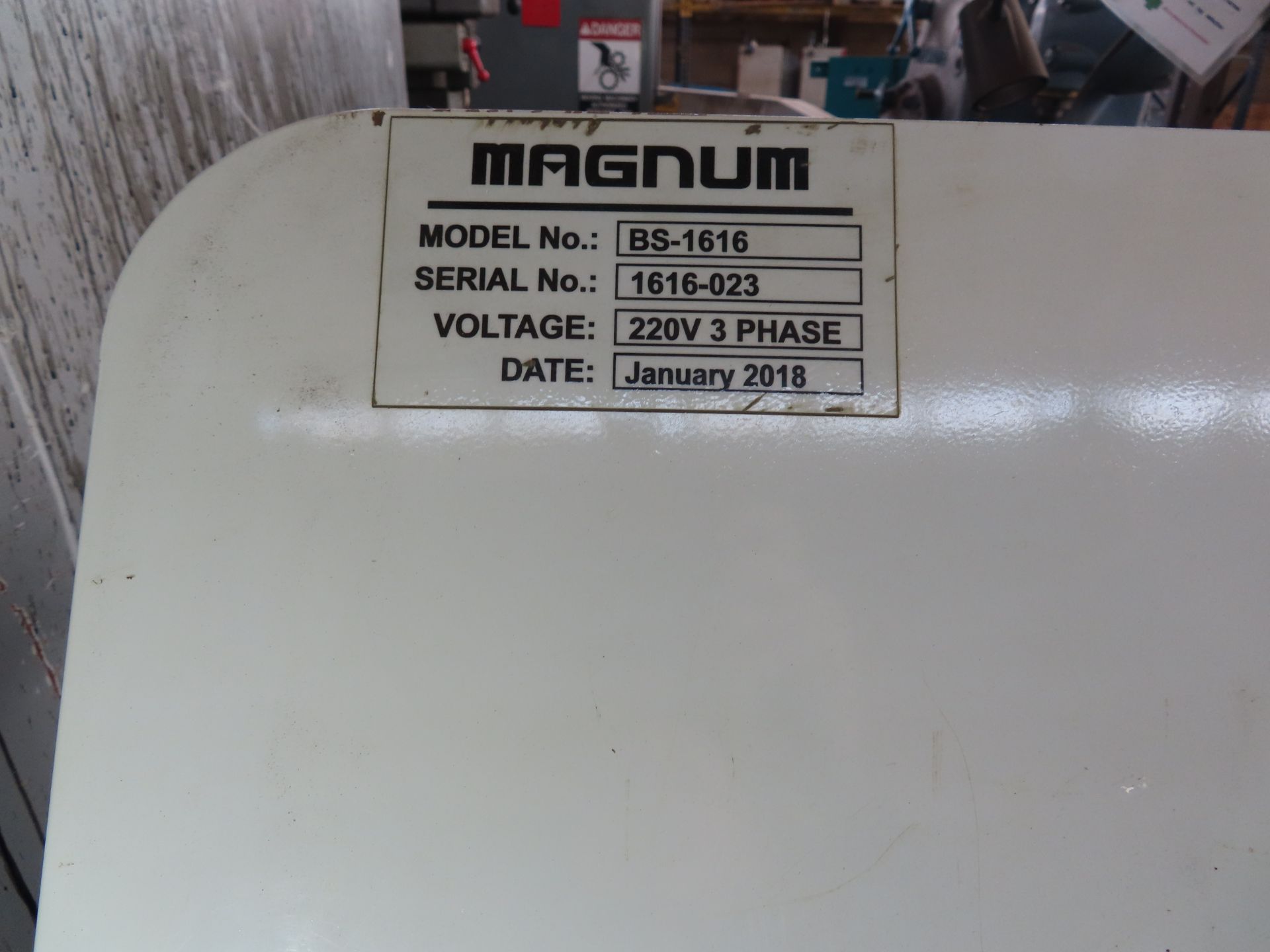 16" x 16" Magnum Twin Column Horizontal Bandsaw, Model: BS-1616 (2018) - Image 6 of 6