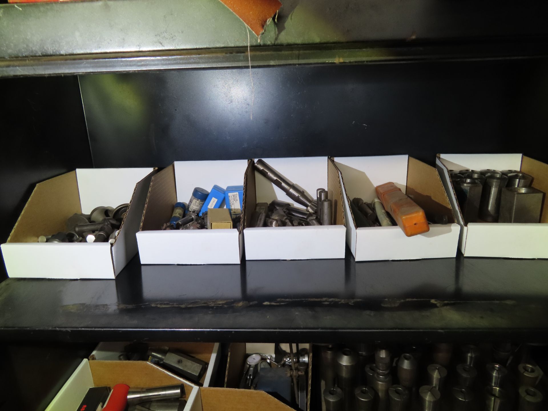 Metal Cabinet and Tooling Contents, Collets, Wrenches, Files, Drill Sets, Chucks, &d Other Tooling - Bild 3 aus 7