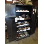 Metal Cabinet and Tooling Contents, Collets, Wrenches, Files, Drill Sets, Chucks, &d Other Tooling