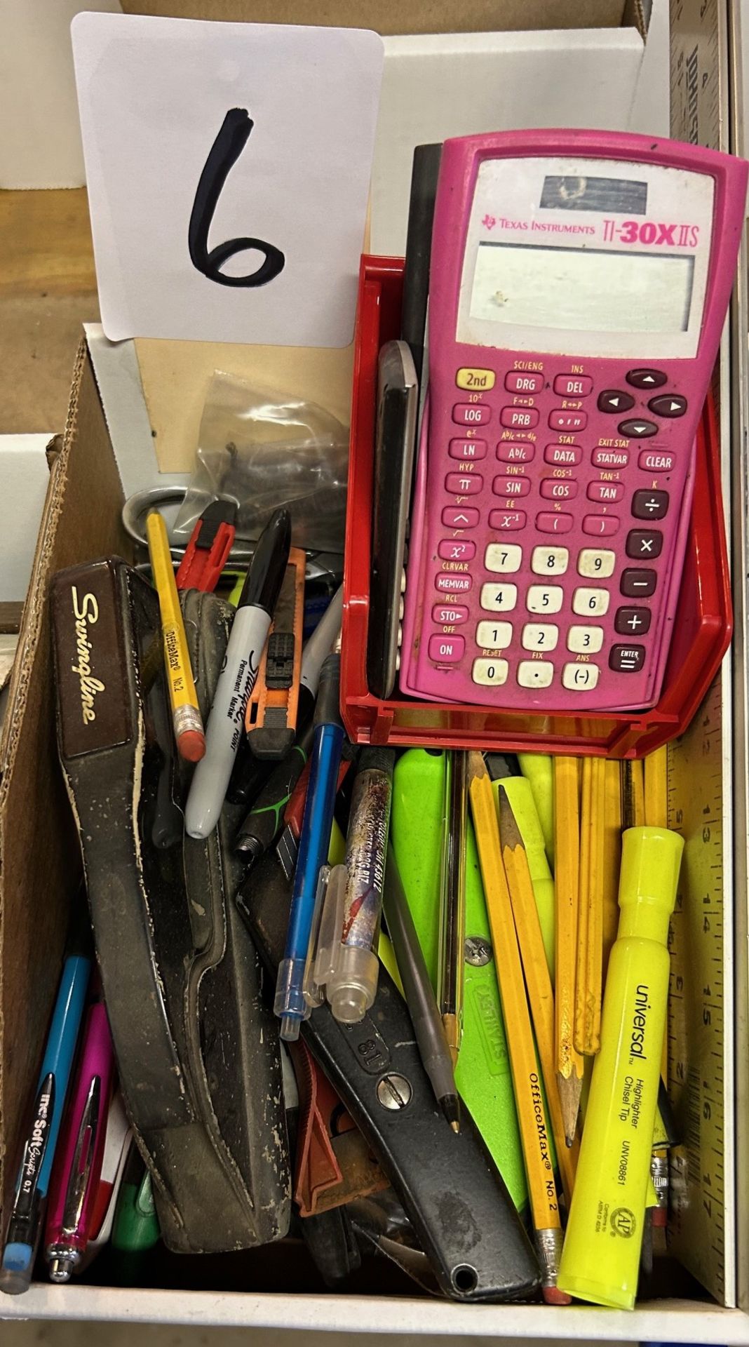 Lot of Pens, Pencils, Calculator, Highlighters, Stapler and other office items