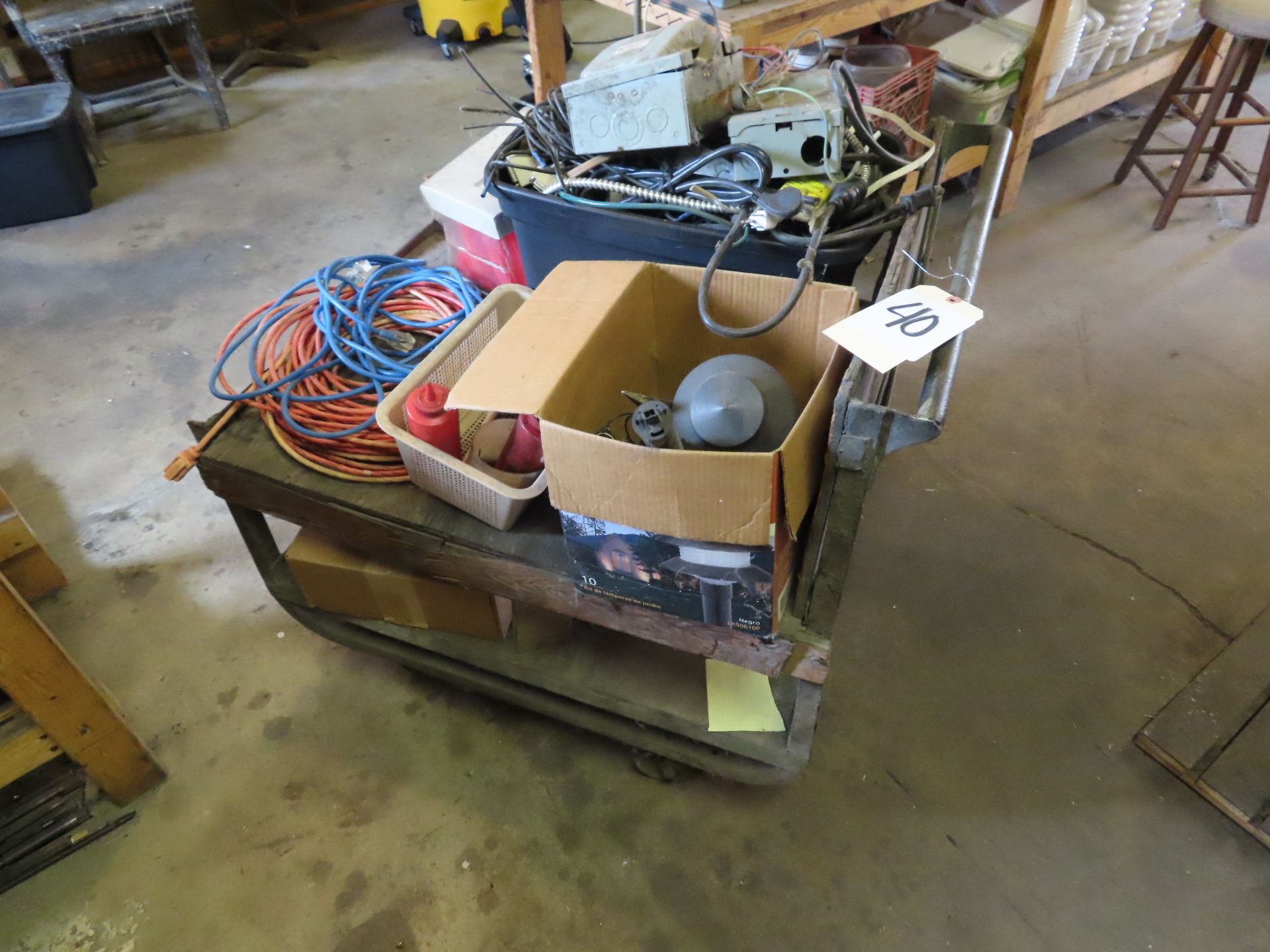 4-Wheel Shop Cart and Contents