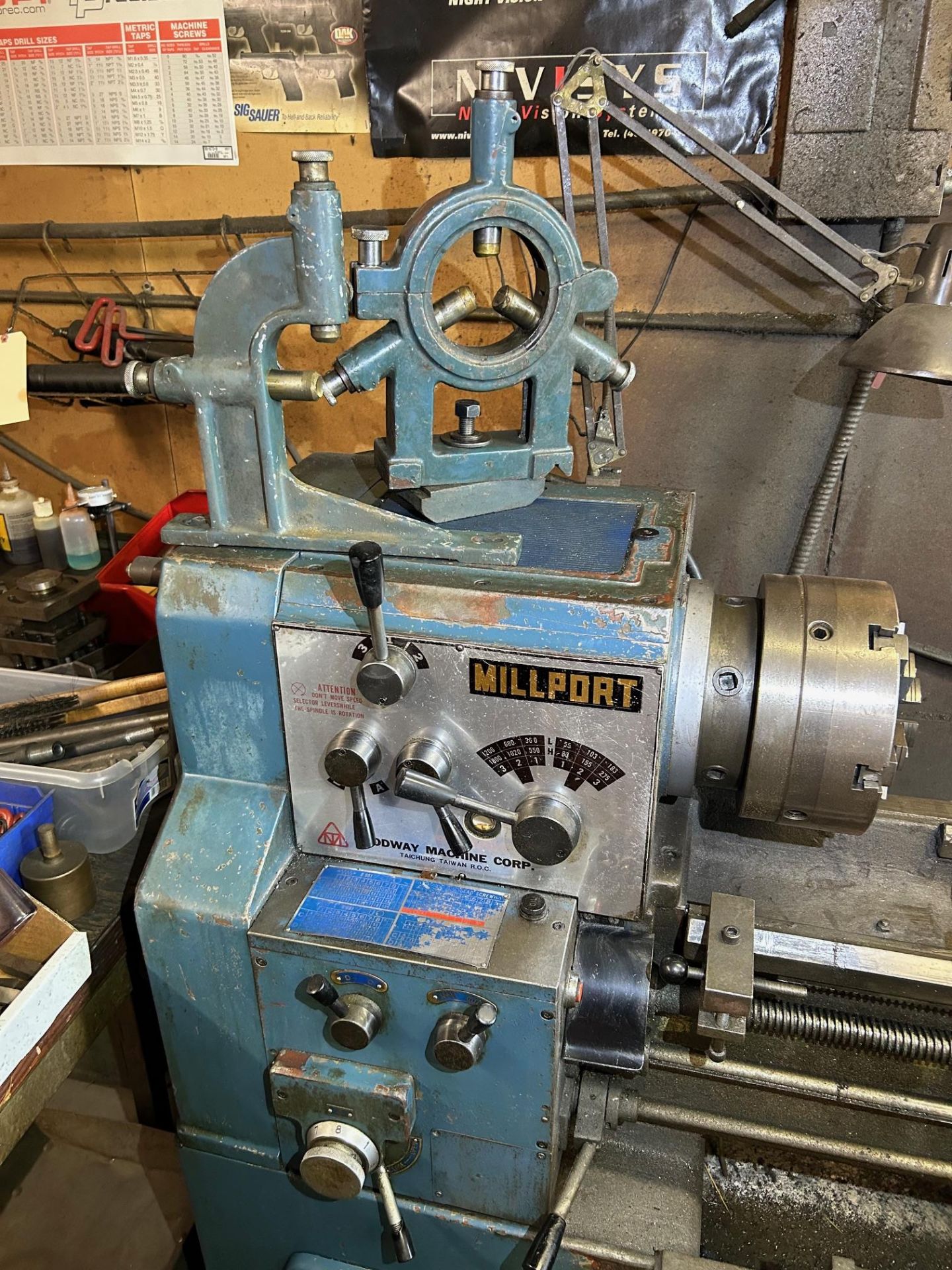 Millport Tool Room Lathe, Model: 1140, includes: Steady Rest, Face Plate - Image 4 of 11