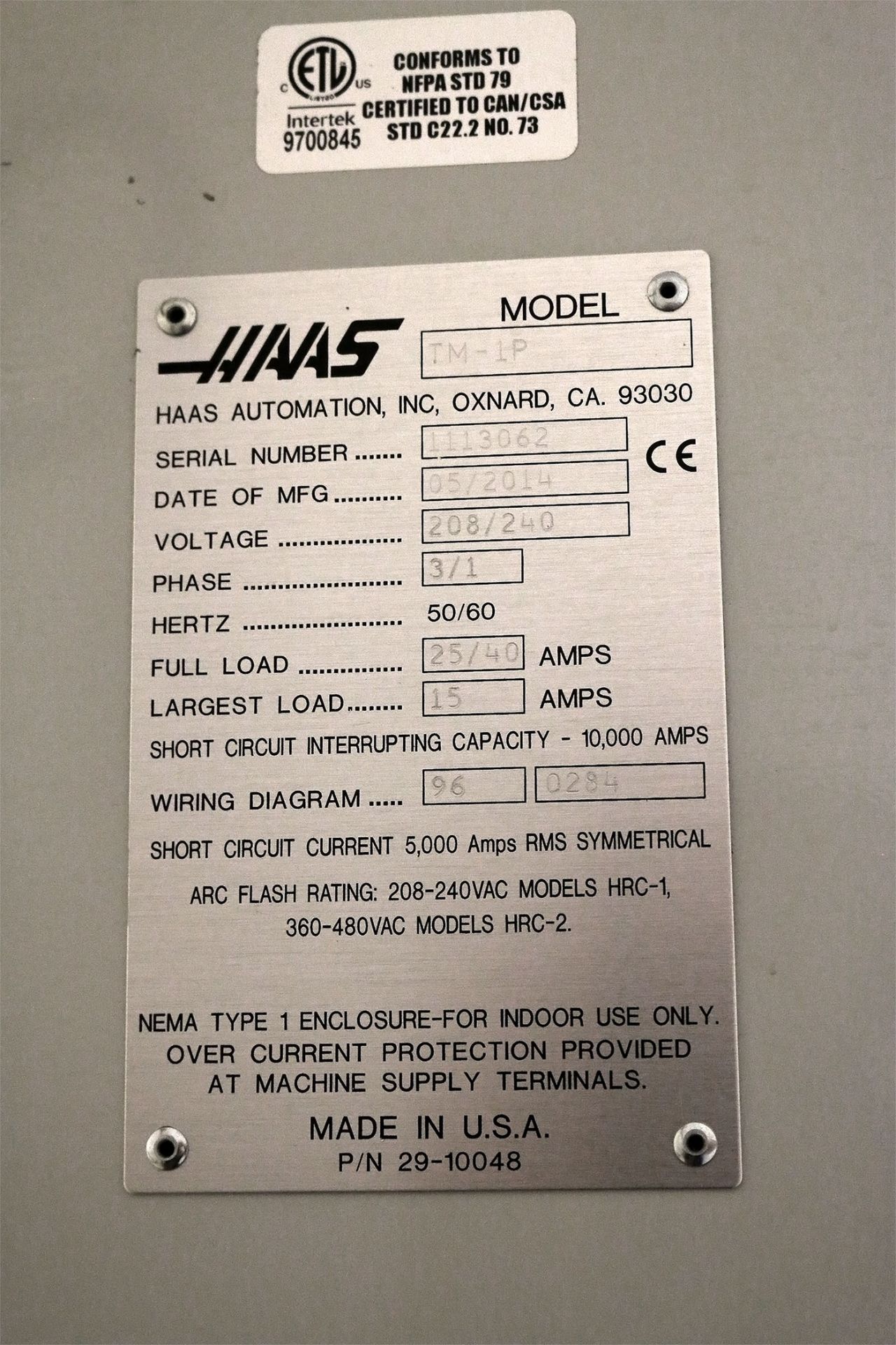 2014 HAAS TM-1P CNC Vertical Machining Center ***Low Hours*** - Image 19 of 19