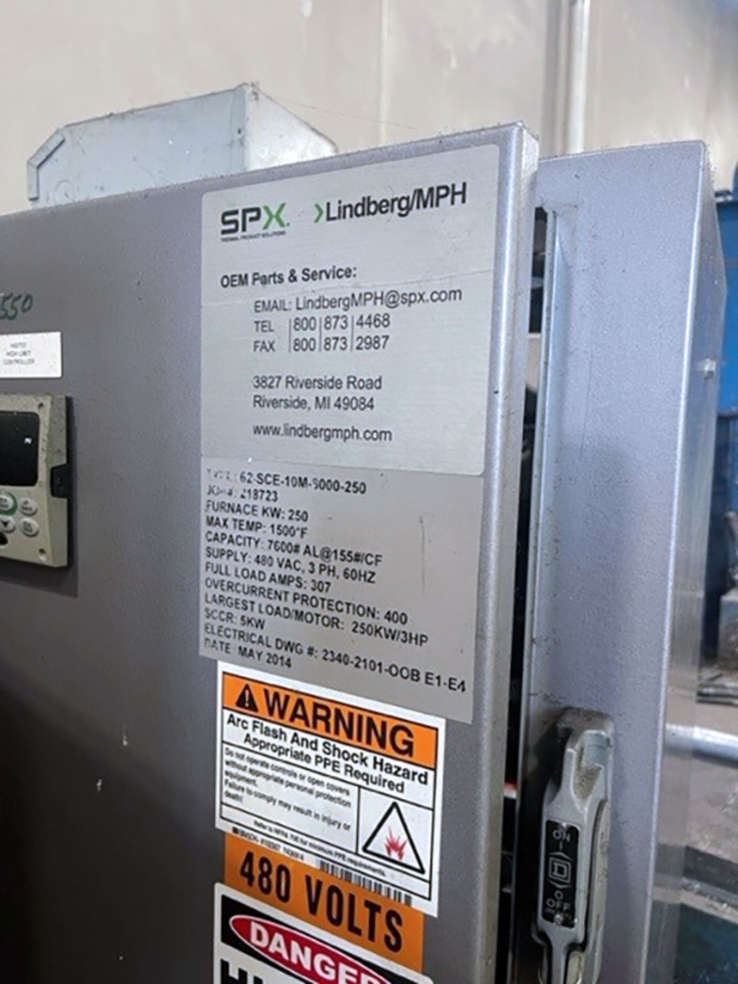 Lindberg/MPH 62-SCE-10M-8000-250 Oven Furnace (2014) - Image 6 of 6