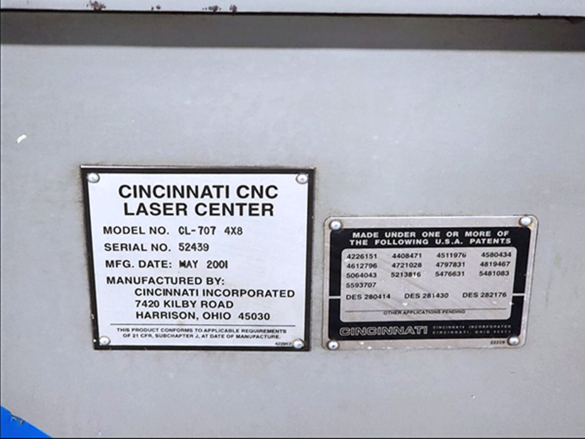 Cincinnati CL-707 CNC Laser (2001) - Image 6 of 6