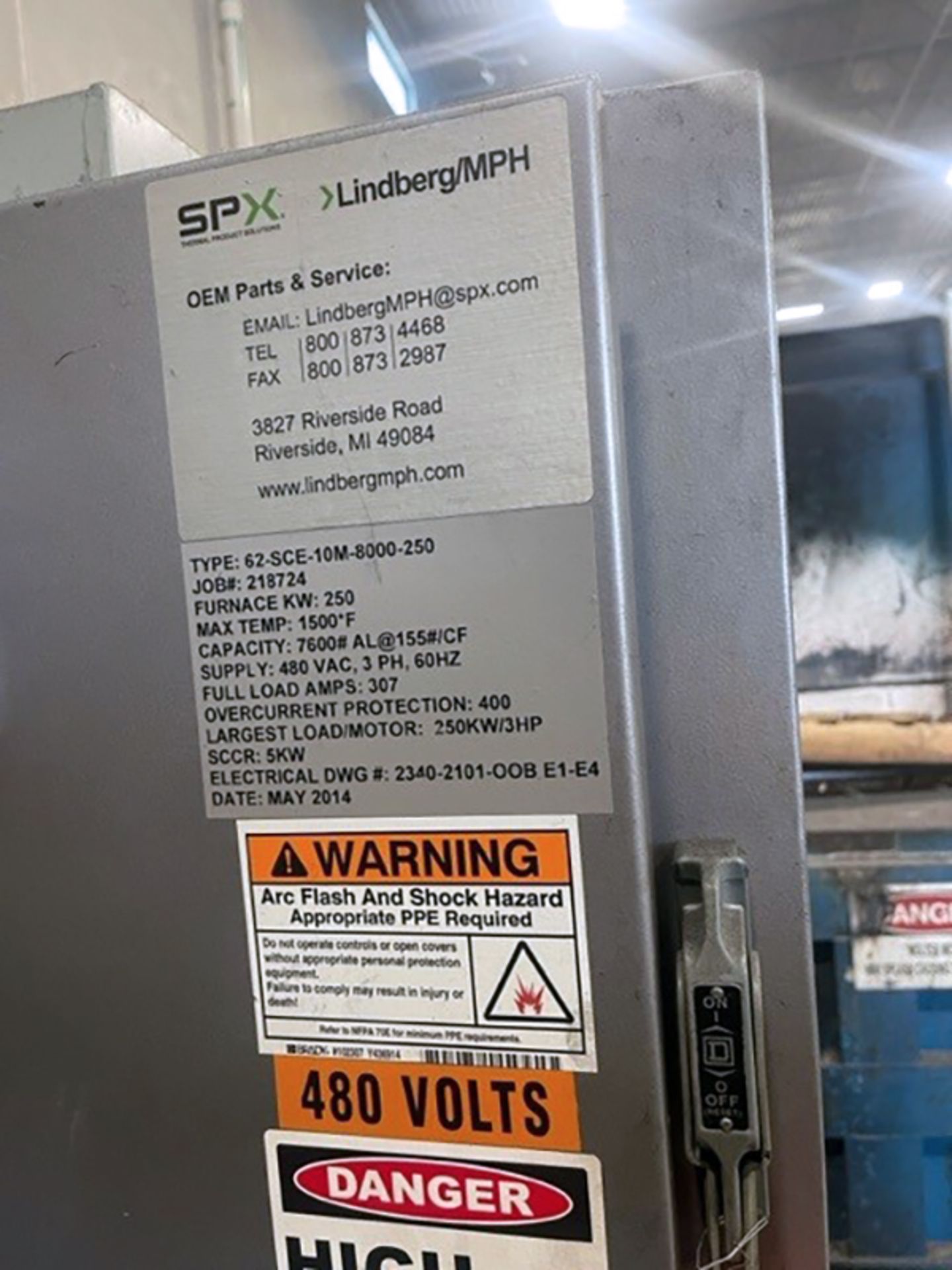 Lindberg/MPH 62-SCE-10M-8000-250 Oven Furnace (2014) - Image 5 of 5