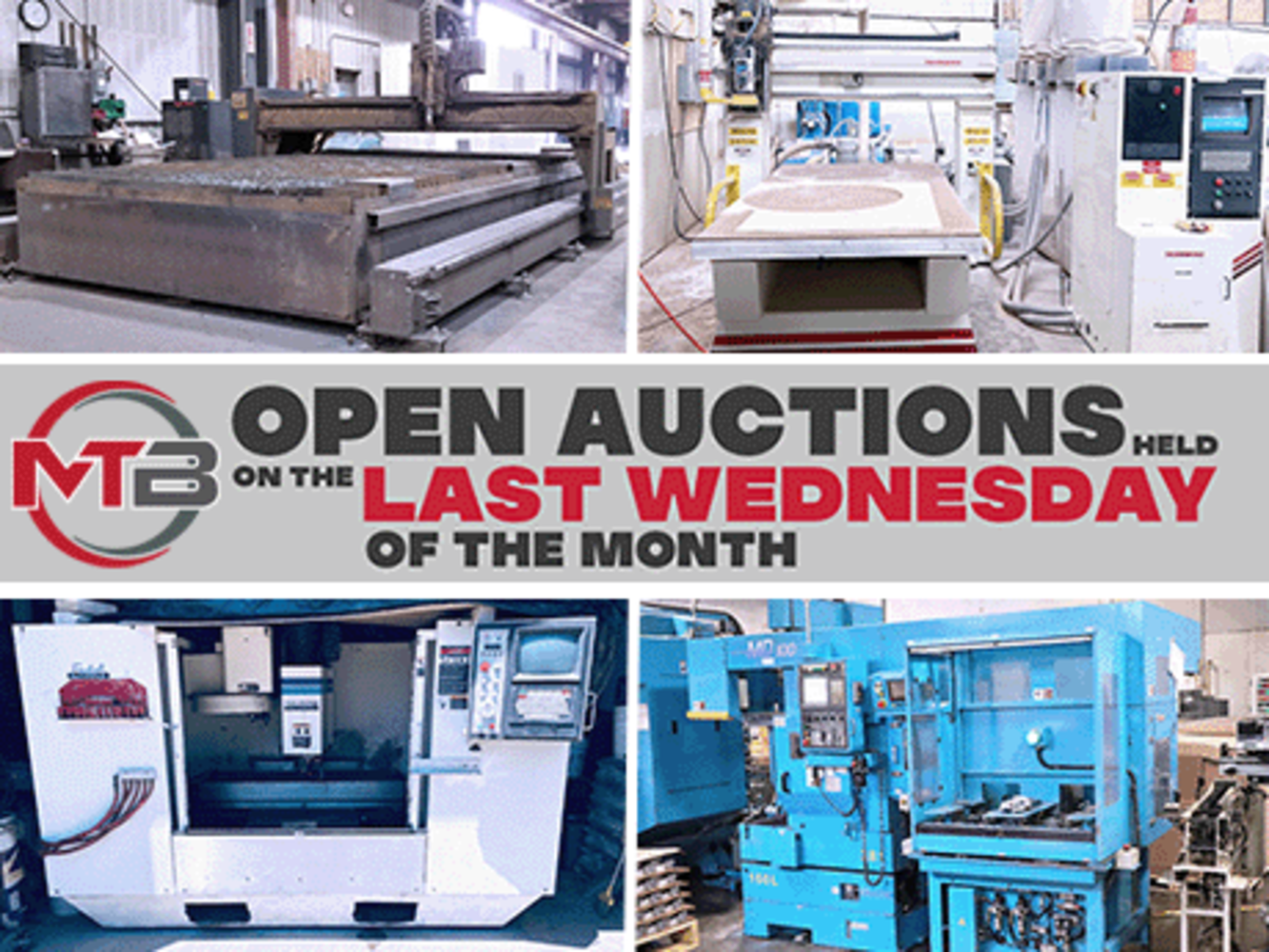 Monthly Multi-Facility CNC & Fab No Reserve Auction