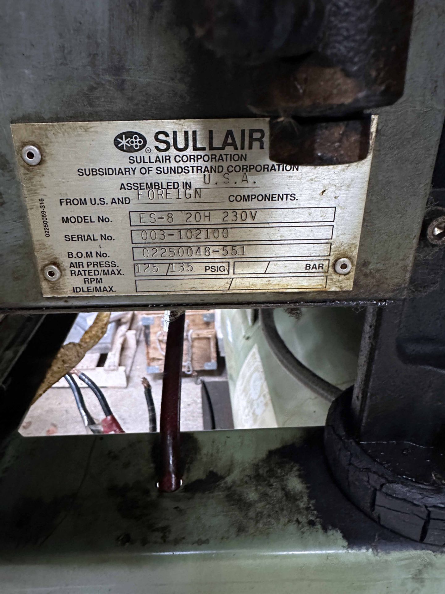 Sullair ES-8 Air Compressor - Image 5 of 7