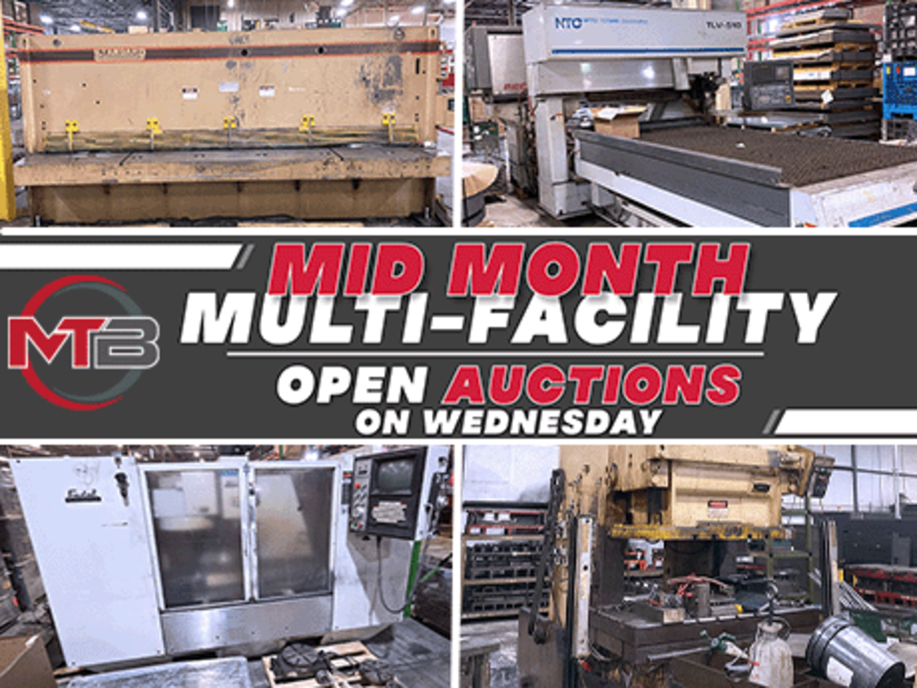 Mid-Month Multi-Facility CNC & Fab No Reserve Auction