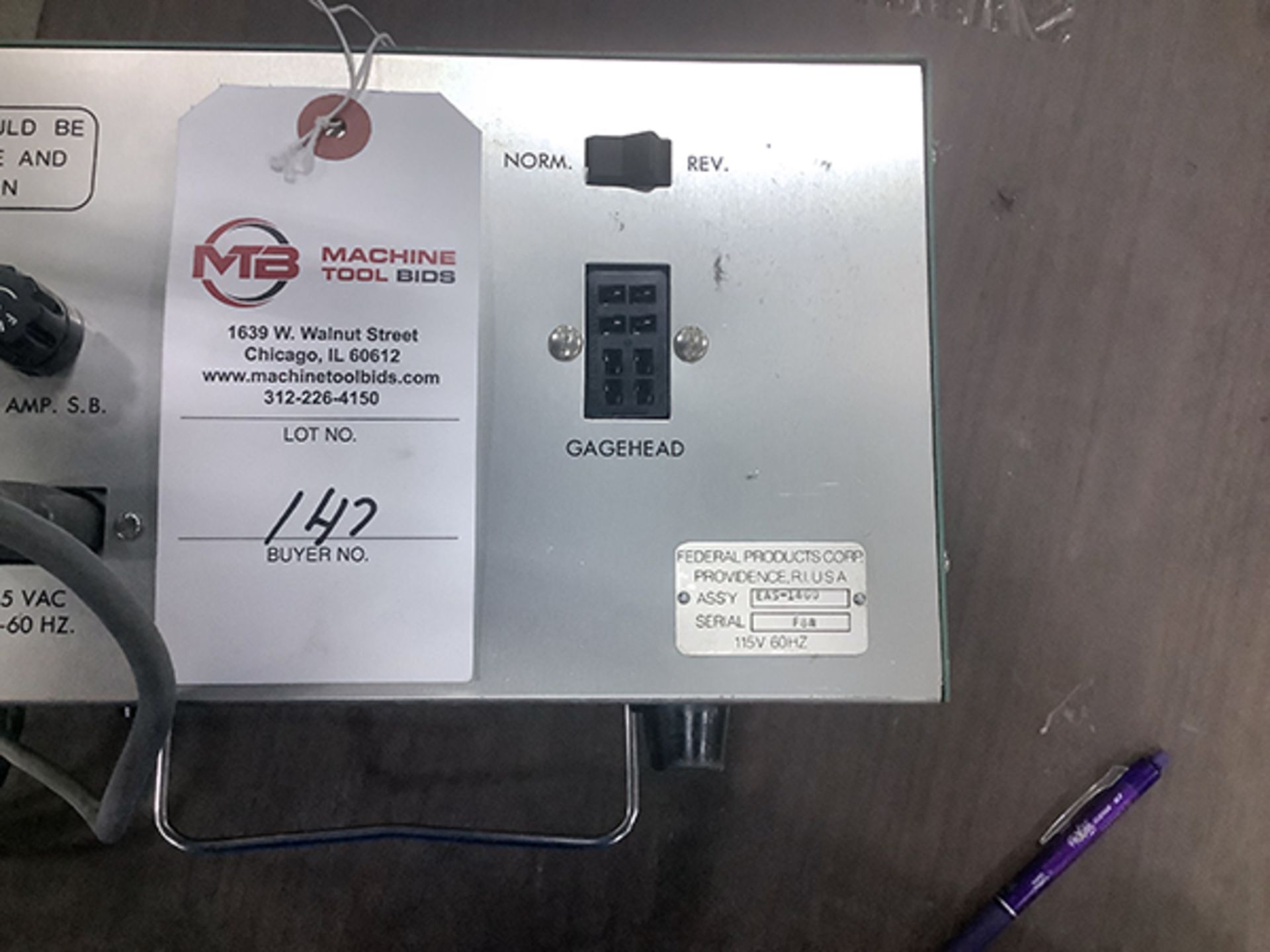 Federal EAS-1460 Gage Amplifier - Image 2 of 2