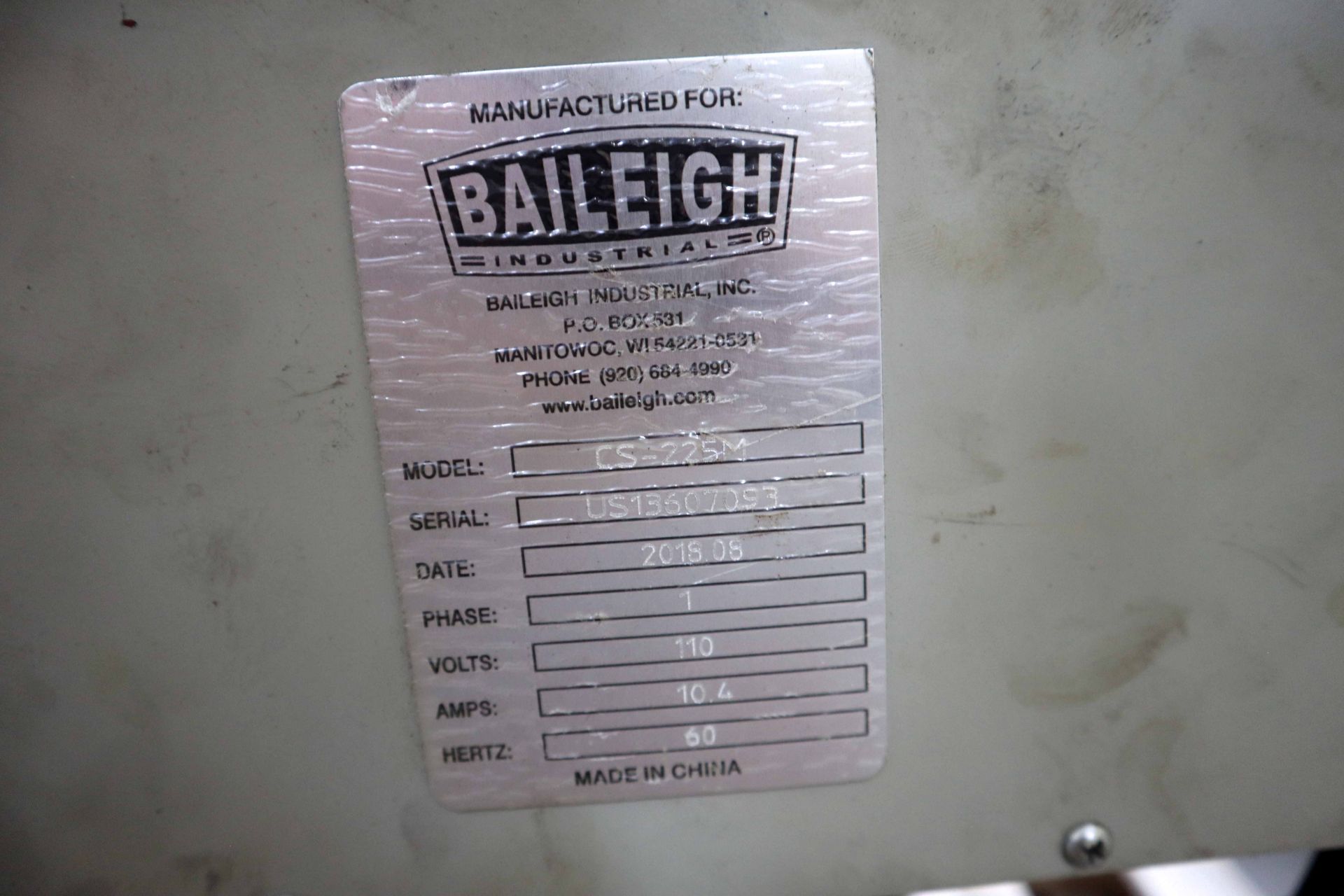 Baileigh Cold Saw - Image 3 of 3