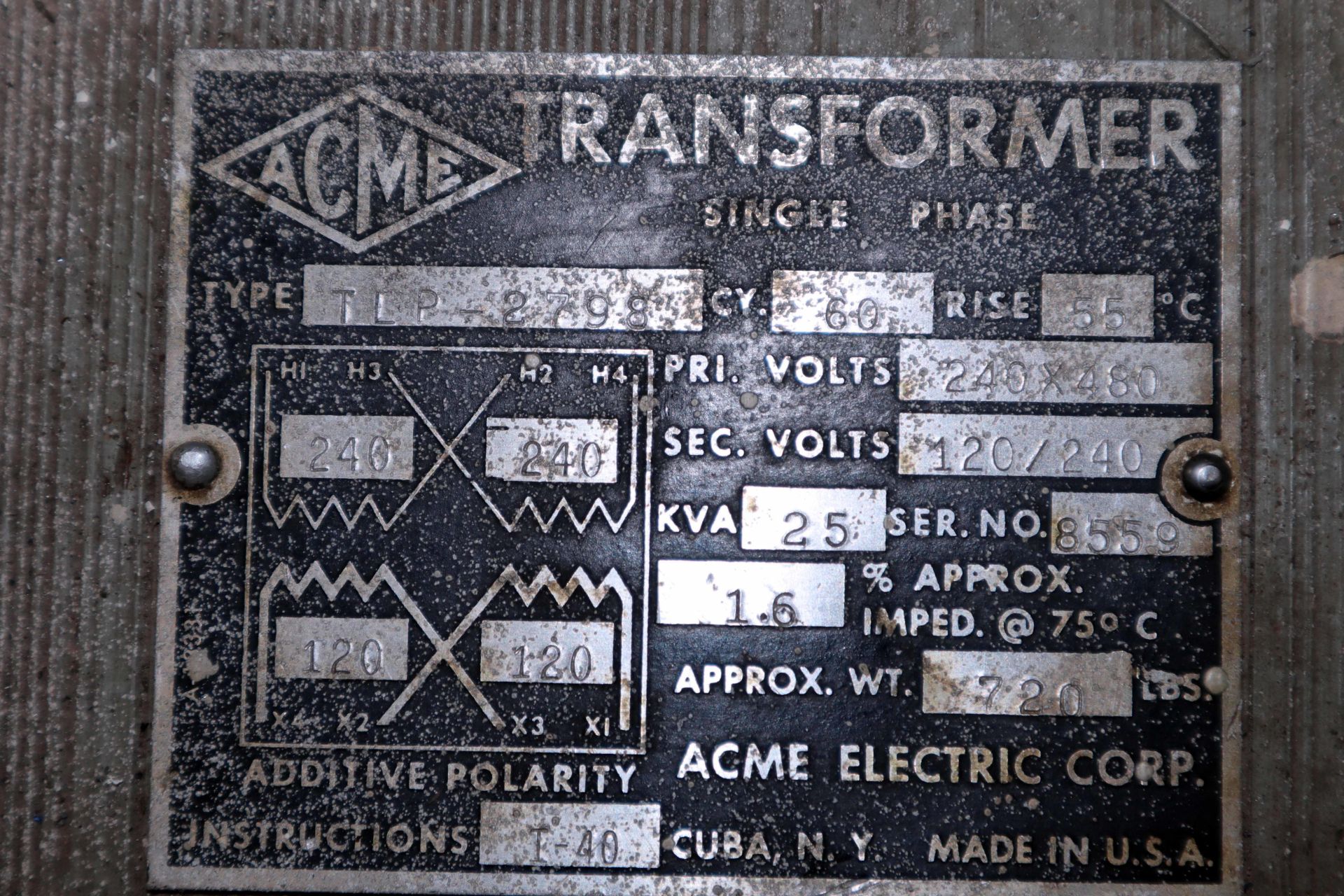 ACME Single Phase Transformer - Image 3 of 3