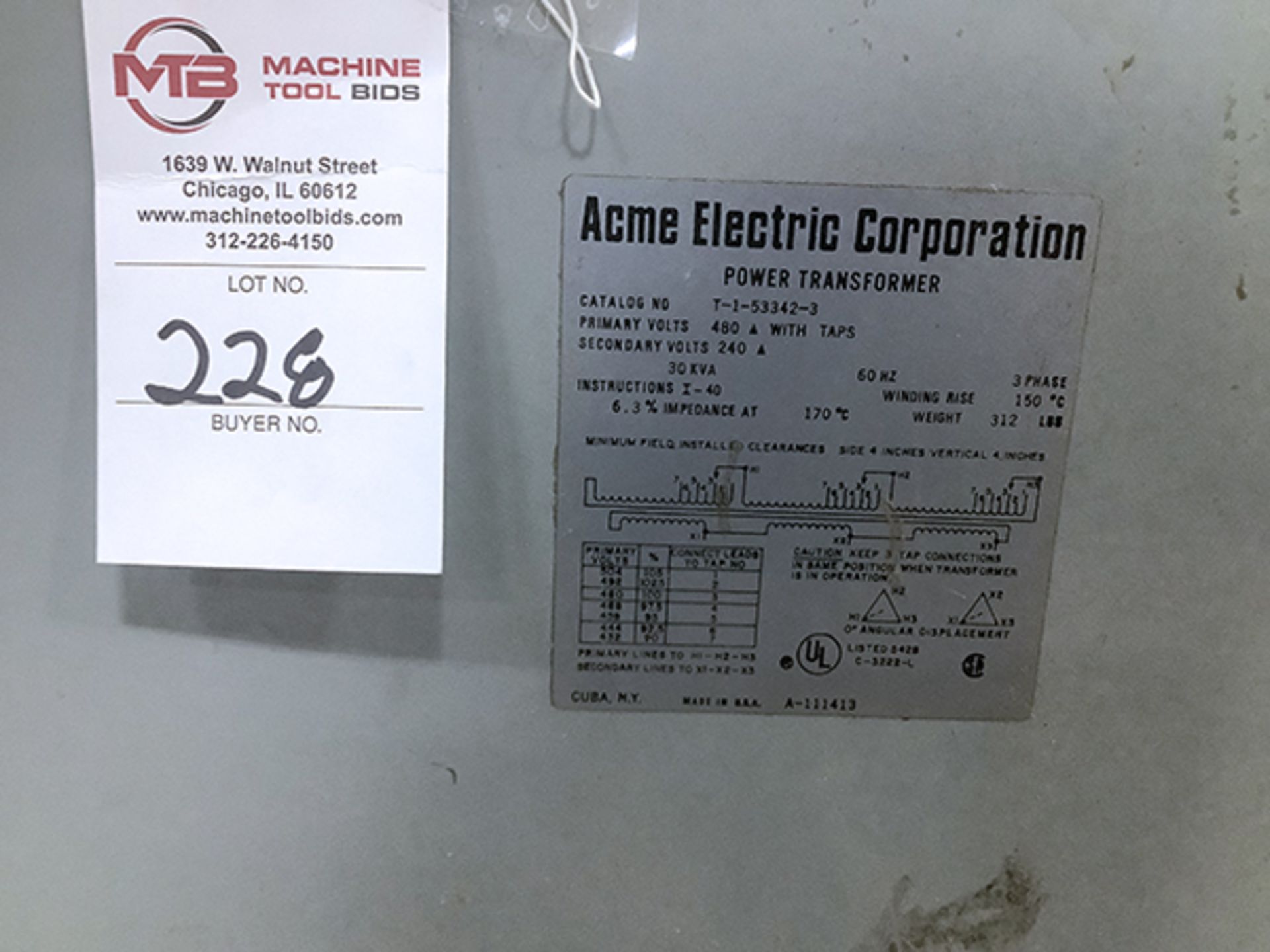 Acme Electric Power Transformer - Image 3 of 4