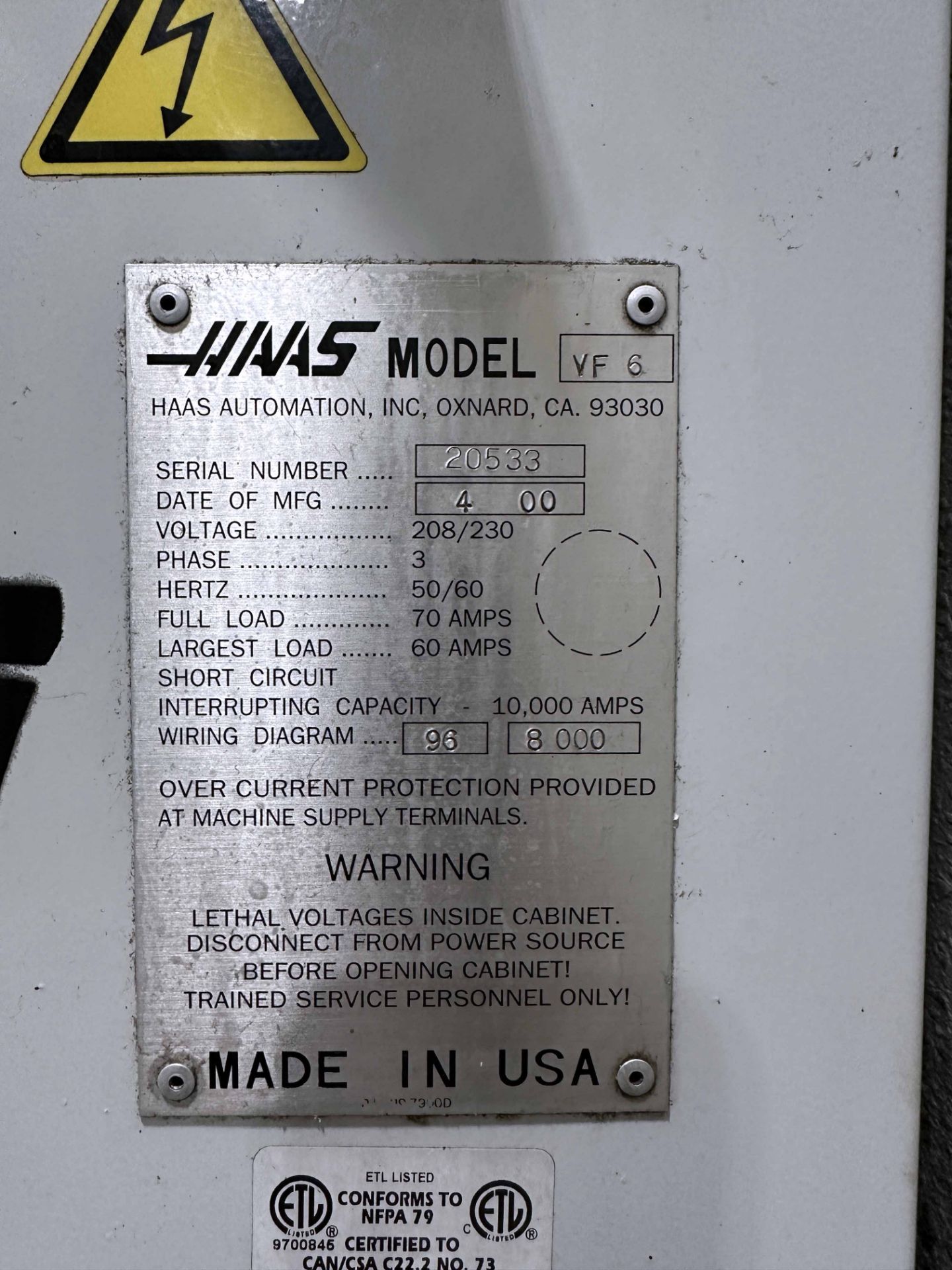 Haas VF-6 CNC Mill (2000) - Image 10 of 10