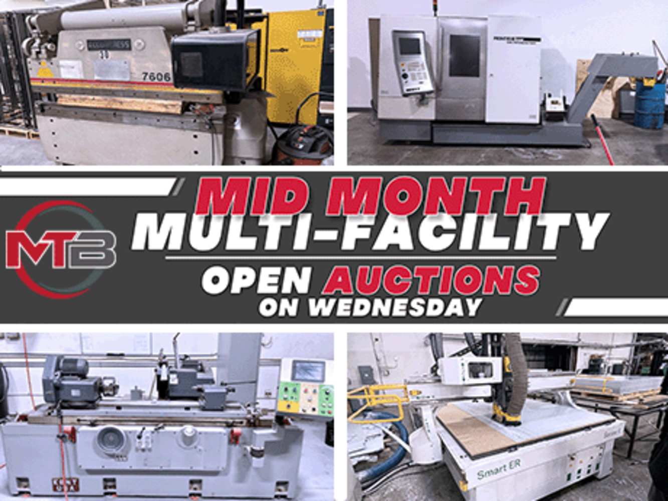 Mid-Month Multi-Facility CNC & Fab No Reserve Auction