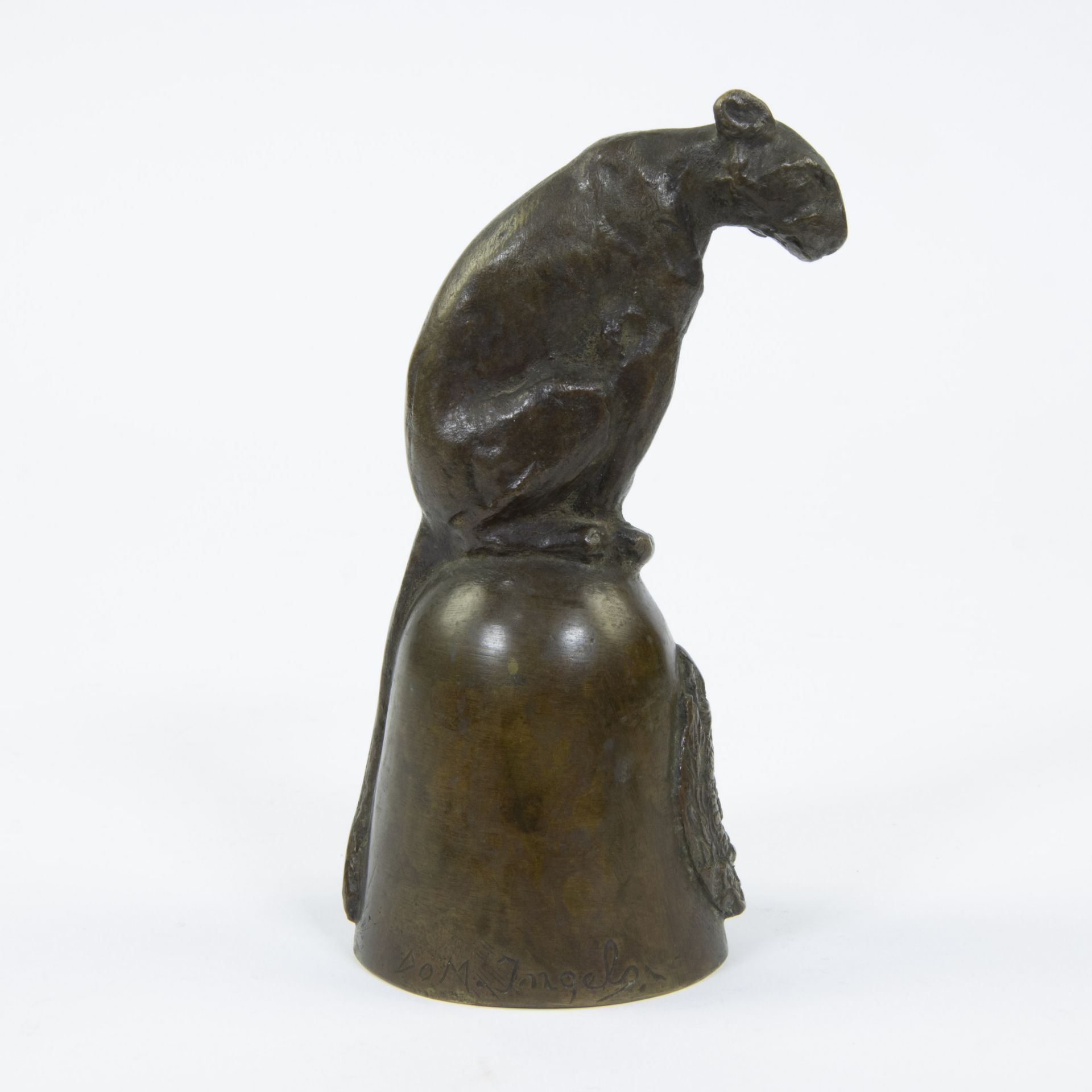 Domien INGELS (1881-1946), bronze bell with panther, signed - Image 4 of 6