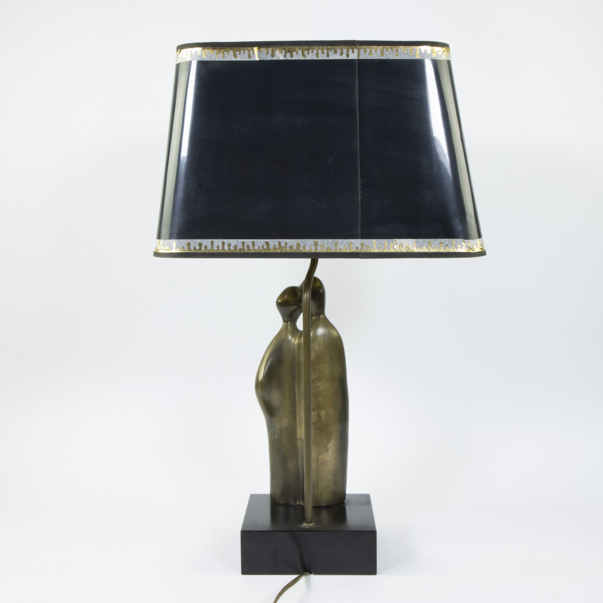 Vintage brass table lamp, style Maison Charles - Image 3 of 4