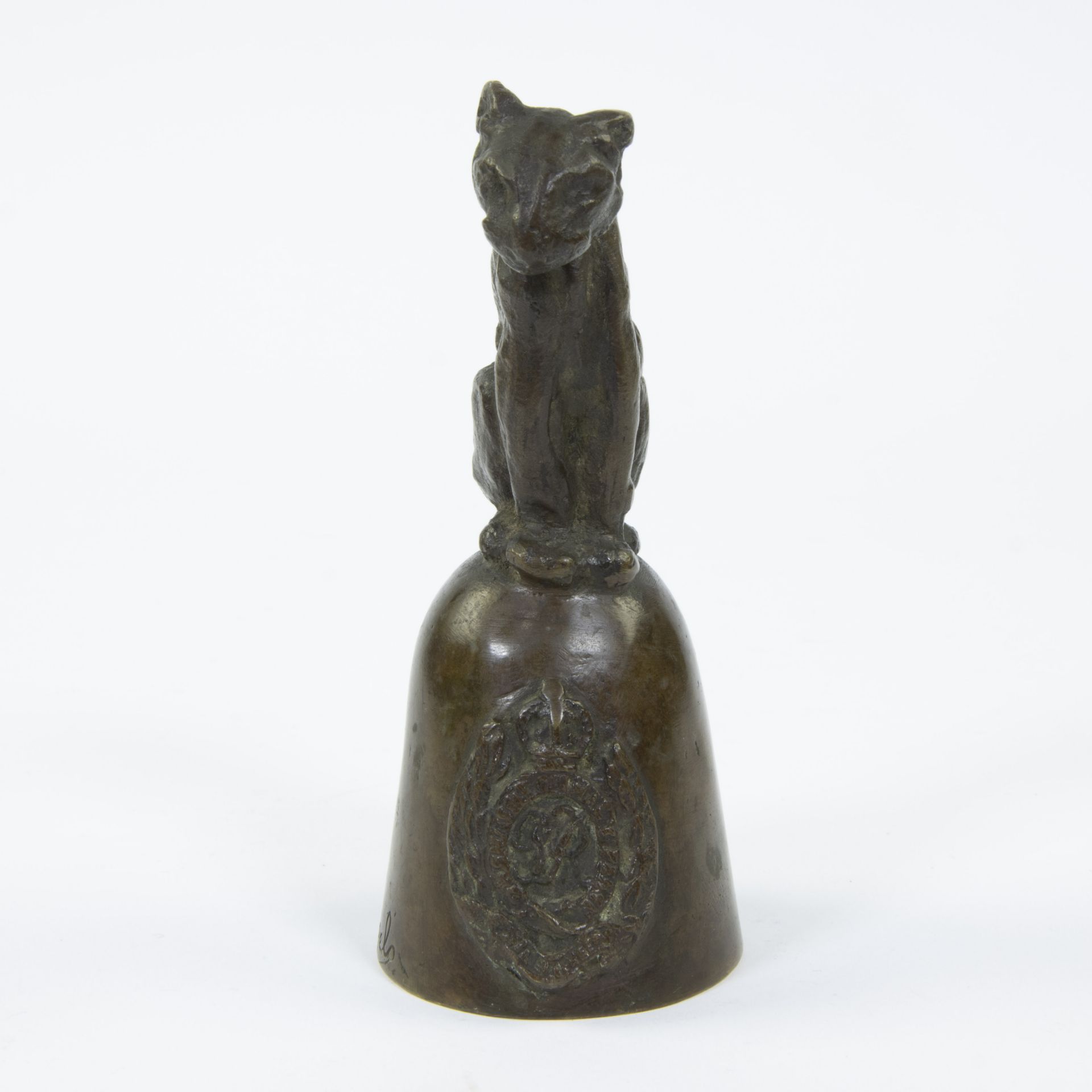 Domien INGELS (1881-1946), bronze bell with panther, signed - Image 3 of 6