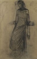 Albert SERVAES (1883-1966), charcoal drawing, signed and dated 1918