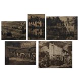 François PYCKE (1890-1960), lot of etchings (5), titled and signed in pencil
