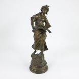 Mathurin MOREAU (1822-1912), bronze 'Inspiration', signed