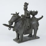 Stoneware model of a Mounted Warrior, Korea, Seoul, based on an example from Silla Culture