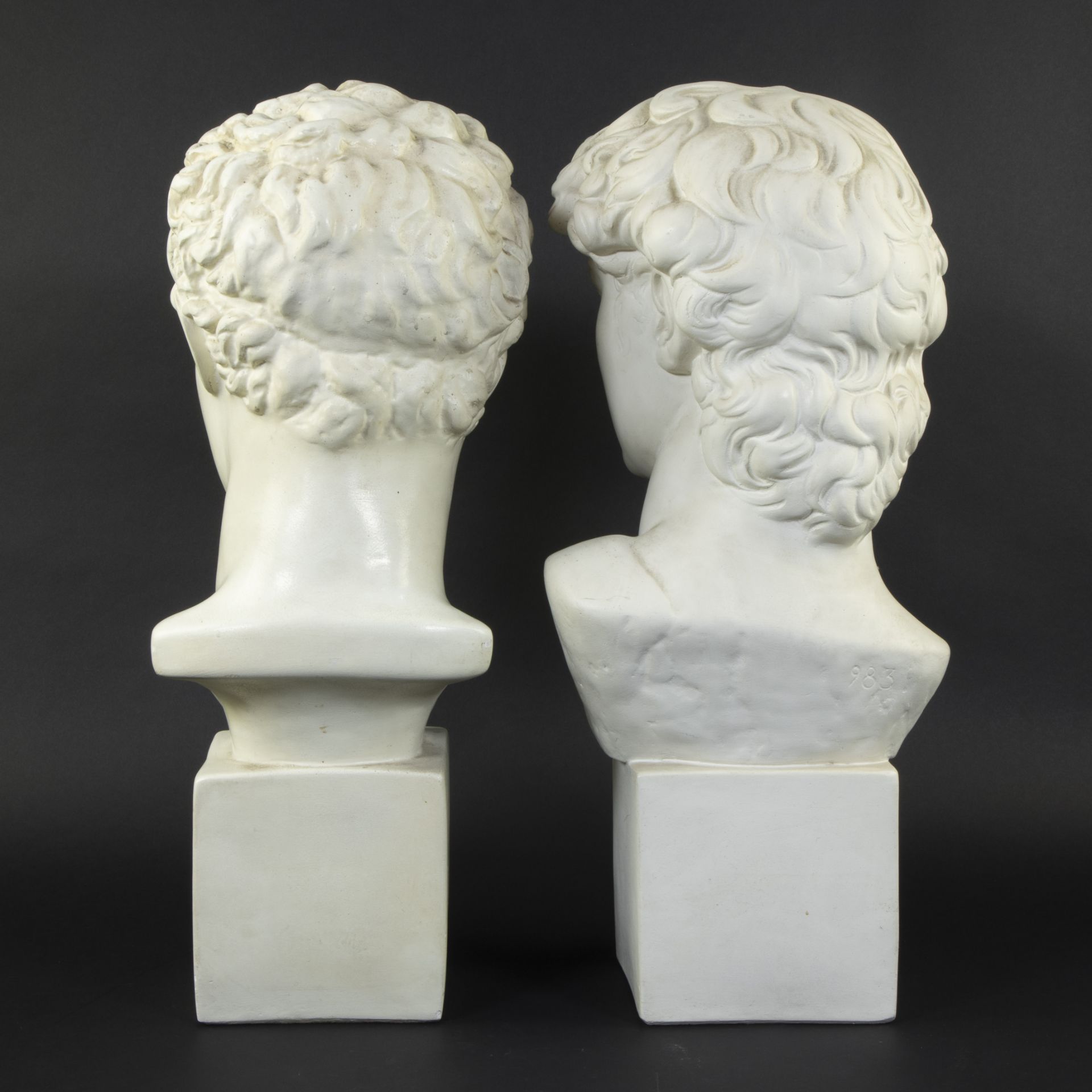 2 plaster busts David and Roman head - Bild 3 aus 4