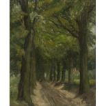 Octave SOUDAN (1872-1948), oil on canvas Forest Drive, signed