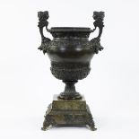 Large bronze medici vase with frieze decoration of scrolls, fan-shaped palmettes, meanders and oak l