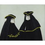 Jef WAUTERS (1927-2013), oil on canvas Venetian death masks, signed