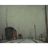 Piet LIPPENS (1890-1981), oil on canvas House trailers, signed