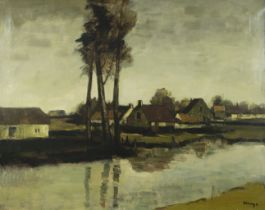 Albert CLAEYS (1889-1967), oil on canvas Slate landscape, signed