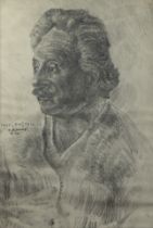 Alfons BLOMME (1889-1979), lithograph of the portrait of Albert Einstein, signed and dated 1933