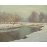 Louis CLESSE (1889-1961), oil on hardboard Snow landscape, signed and dated '47