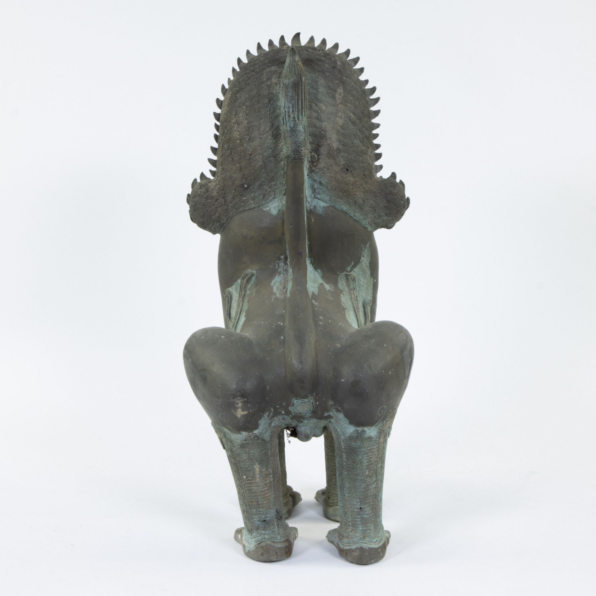 Bronze standing Singha temple guard or lion, Thailand - Bild 3 aus 4