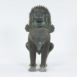Bronze standing Singha temple guard or lion, Thailand