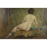 Emile BAES (1879-1954), oil on canvas Rugged nude, signed