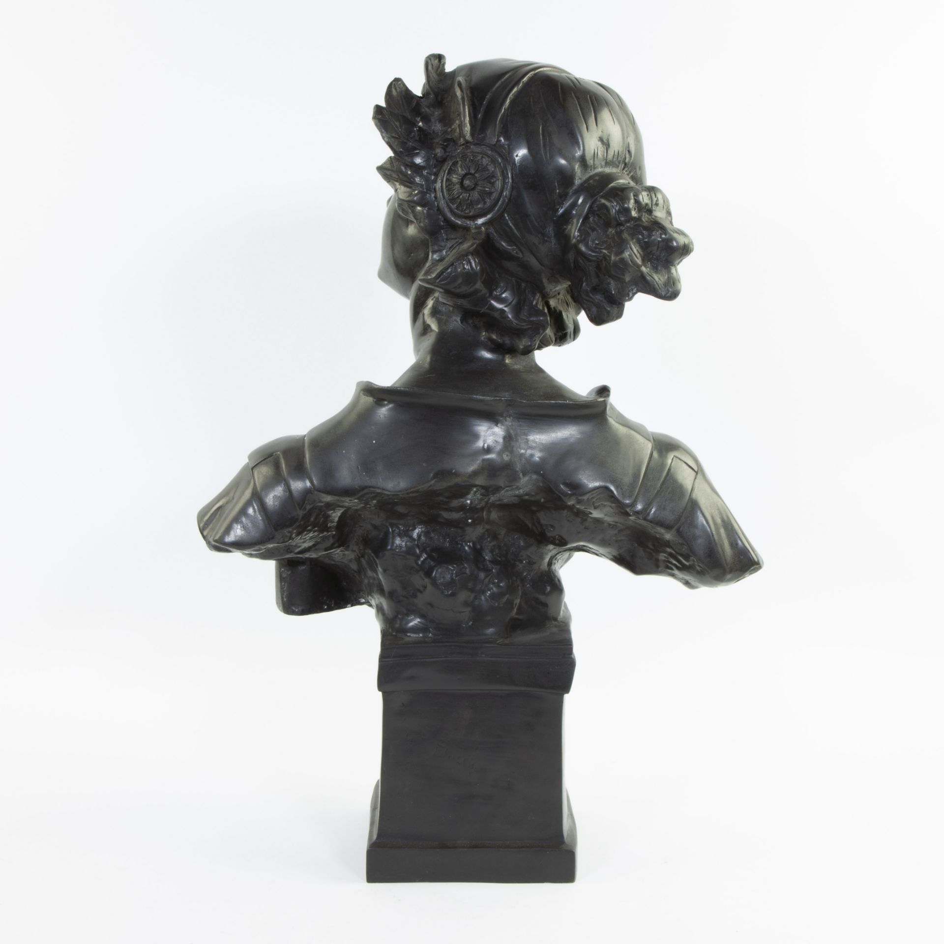 Bronze bust of the sweet-souled Sappho, signed - Image 4 of 6