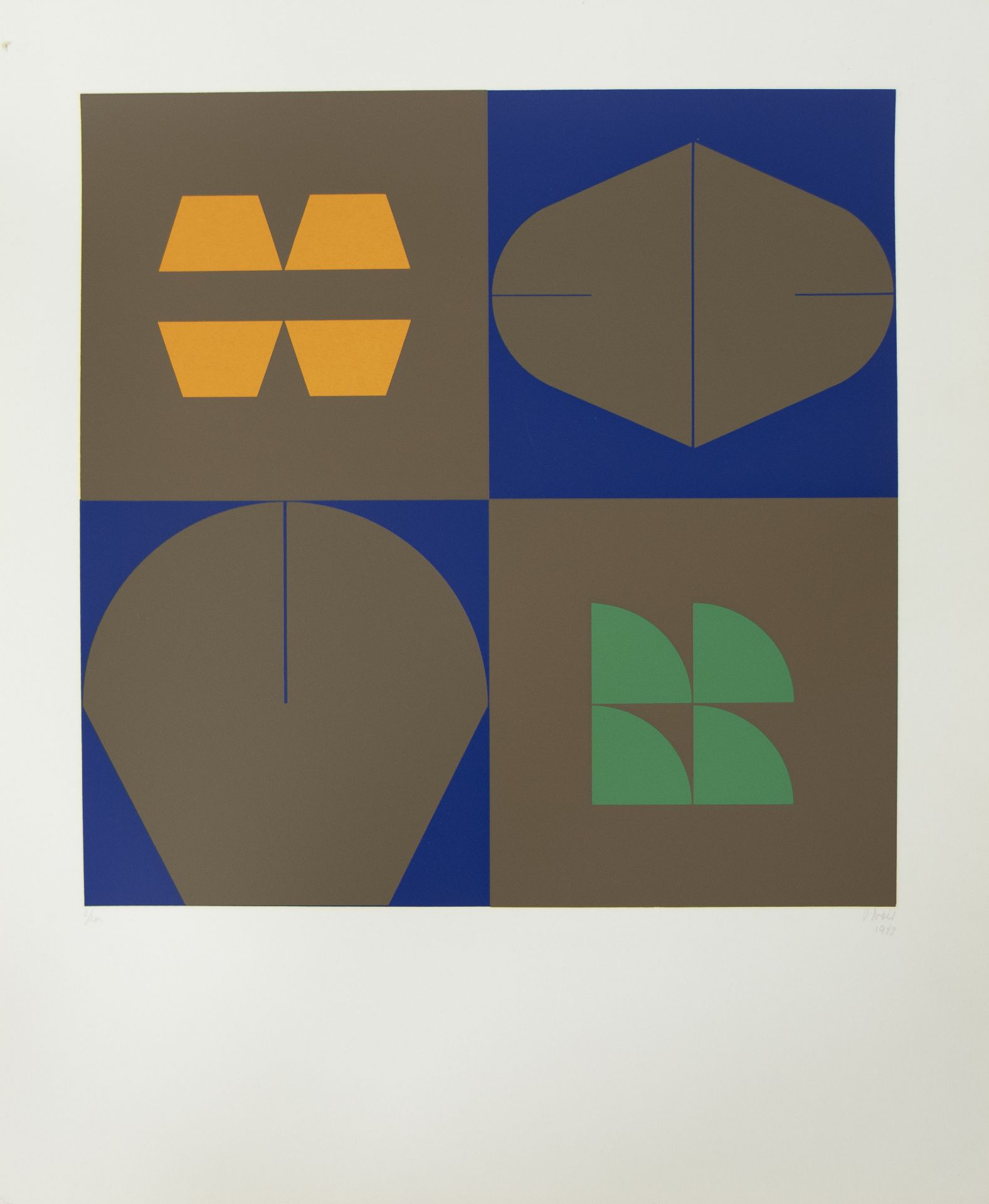 Victor NOËL (1916-2006), colour screenprint Untitled, numbered 3/20, signed and dated 1987 - Image 2 of 4