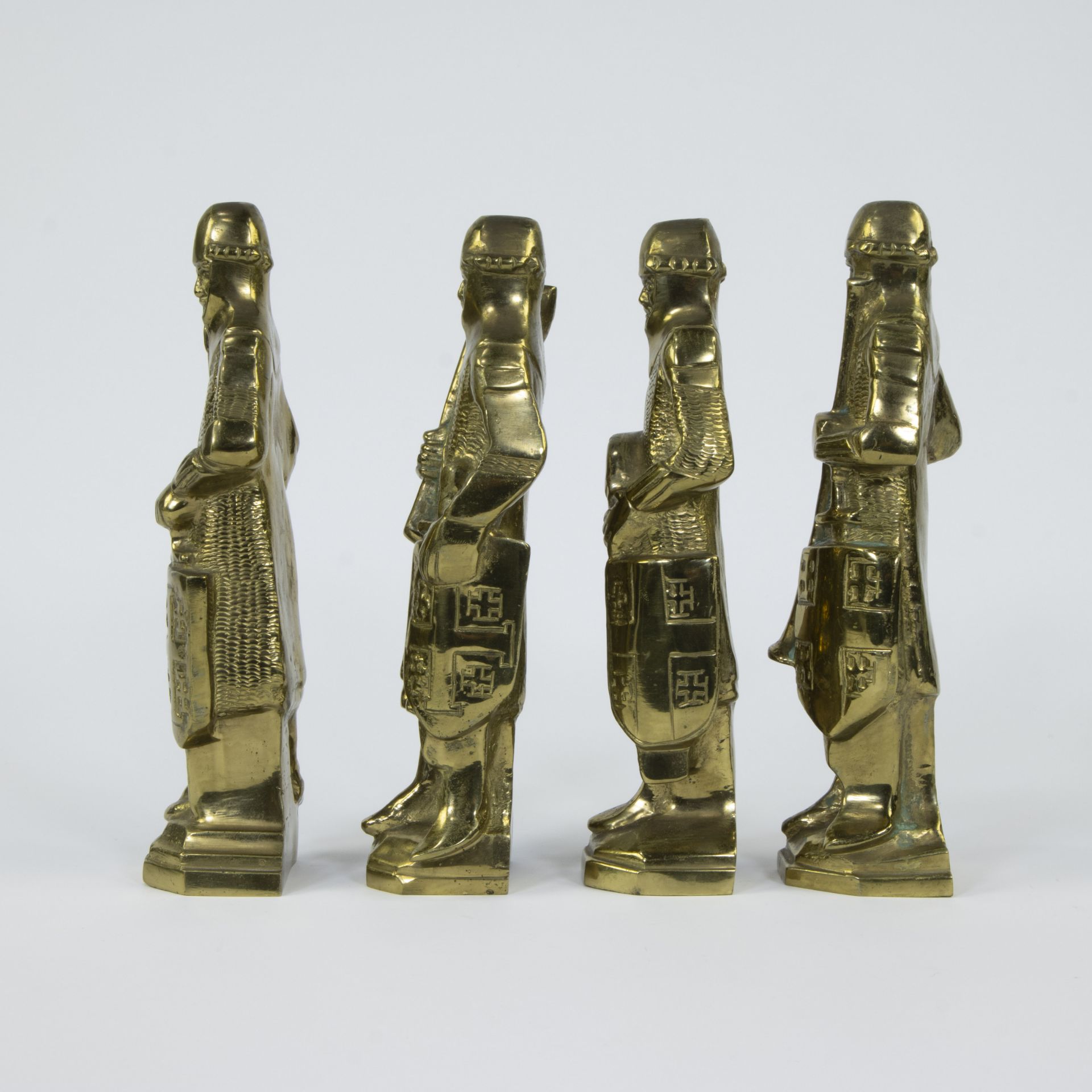 The 4 tower keepers of Ghent in gilt bronze - Image 3 of 4